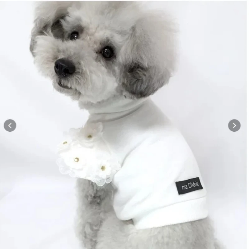 Sudadera con capucha de princesa para mascotas, lindas mangas de capullo de flores, Sudadera con capucha para mascotas, mangas de flores, abrigo bonito, ropa para cachorros, ropa para perros pequeños - imagen 3