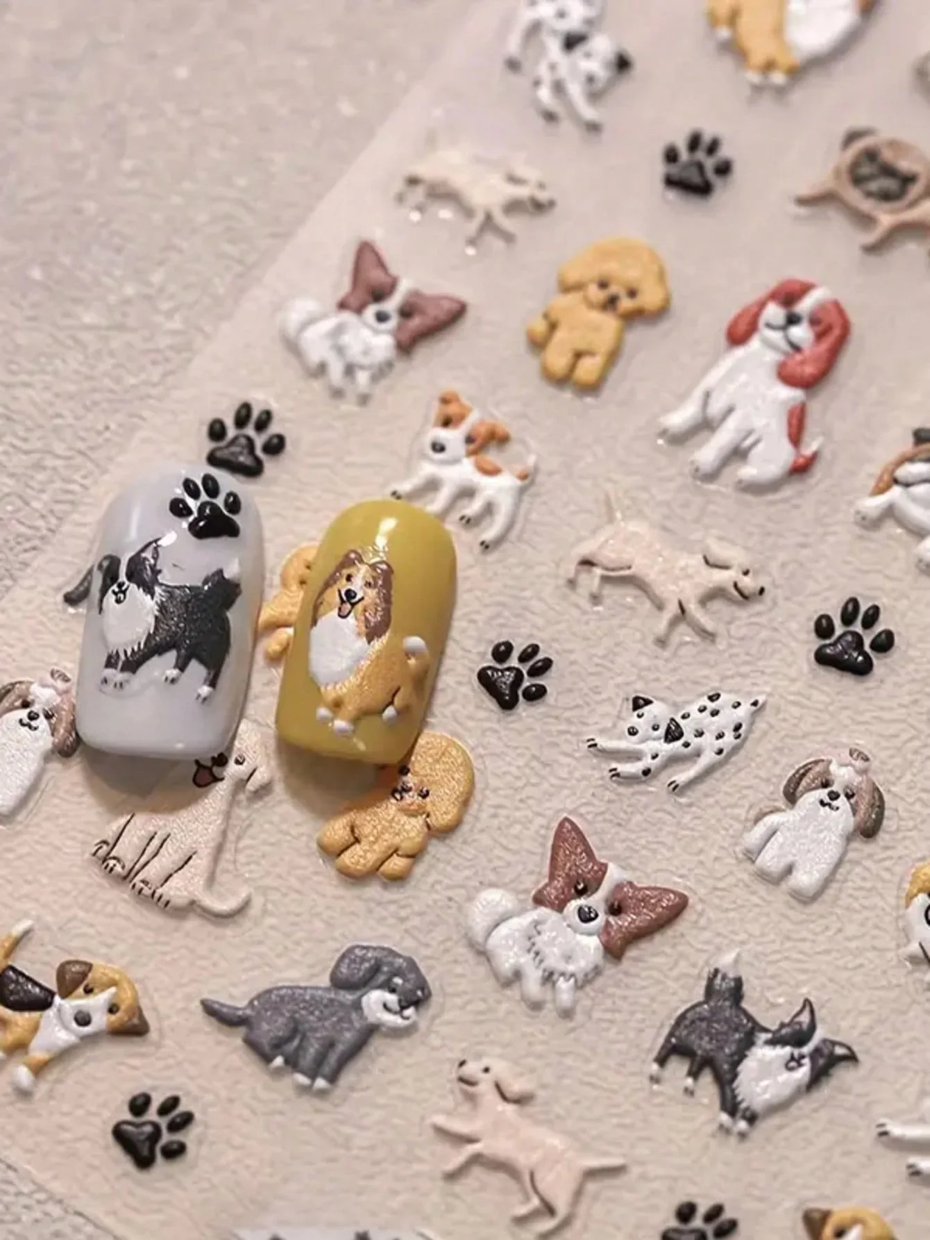 Pegatinas decorativas 3D para uñas de perro – Corgi y Shiba Inu - imagen 3