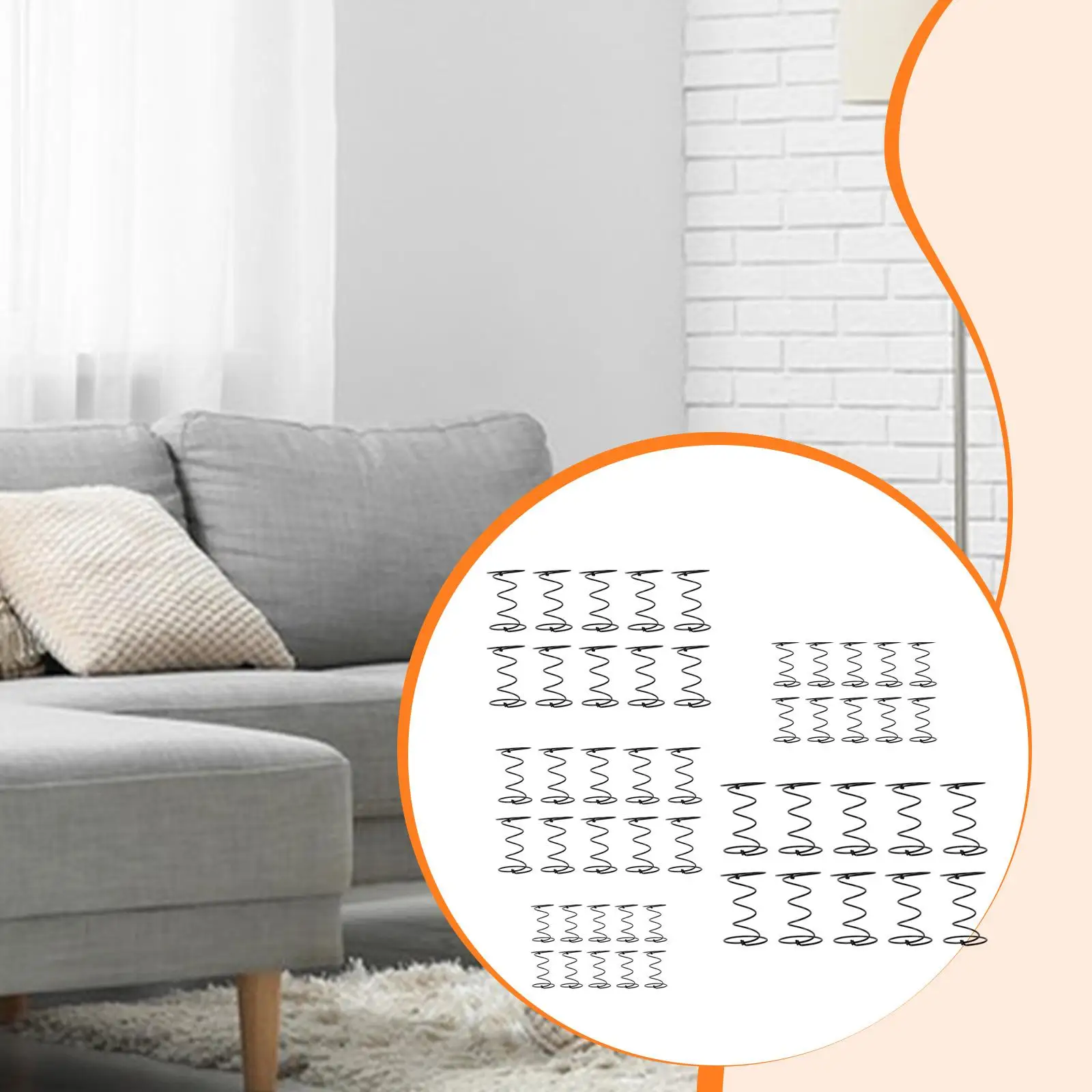Resortes en espiral para tapicería - repuestos para muebles de gatos