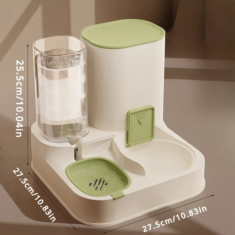 Alimentador automático para gatos, juego de dispensador de agua, alimentador de agua por gravedad 2 en 1, contenedor de alimentación de comida para gatos de interior - imagen 3