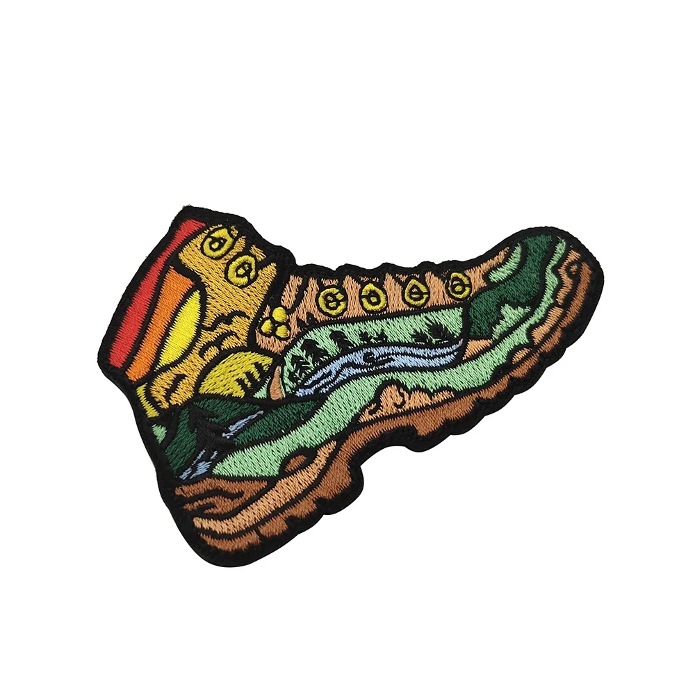 Parche bordado para bota de escalada, adorno de apliques, parches bordados para amantes naturales de montaña táctica militar - imagen 2
