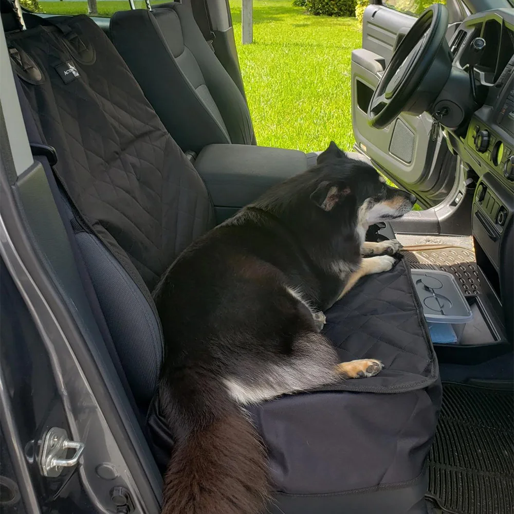 Funda Oxford impermeable multiusos para asiento delantero de perro, alfombrilla antideslizante para SUV, camiones y sedanes, Protector para viajes de mascotas y uso diario en el coche - imagen 2