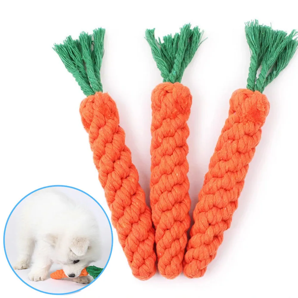 Juguete dental de cuerda con forma de zanahoria para perros - imagen 3