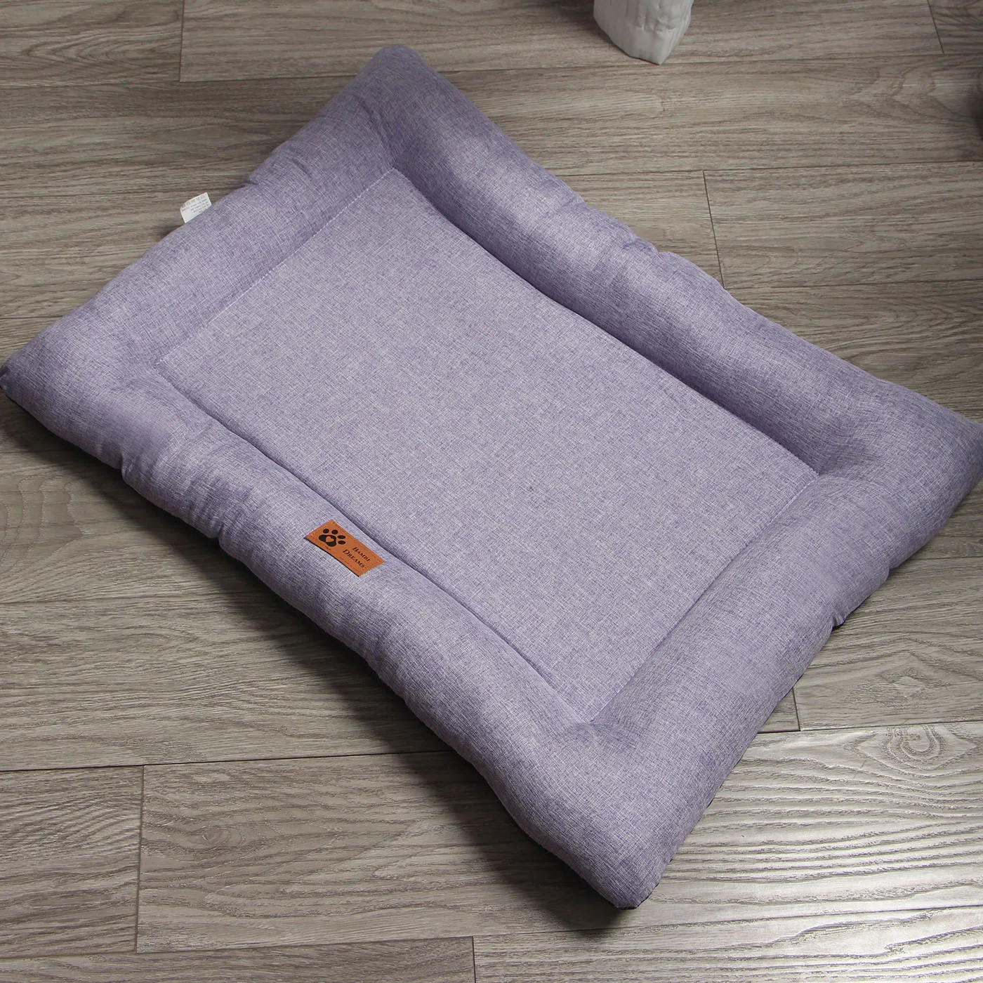 Cama cuadrada transpirable para perros y gatos – Algodón y lino suave - imagen 4