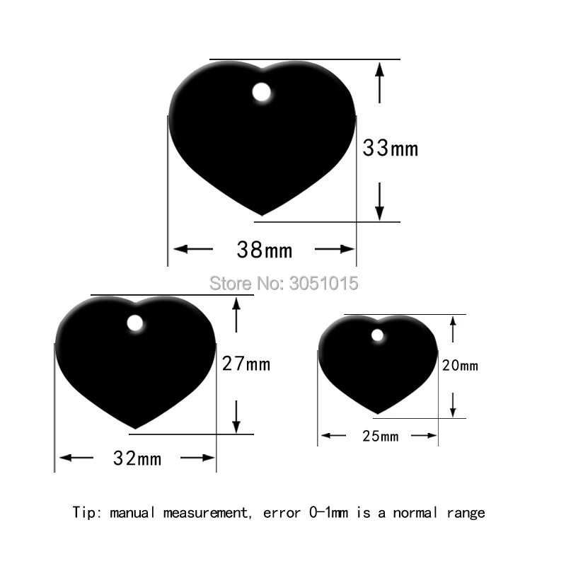 Venta al por mayor 100 Uds. Collar de etiqueta de identificación de perro de mascota con corazón etiquetas de identificación de mascota con grabado personalizado etiquetas de dirección de nombre de identificación de perro de aluminio - imagen 3