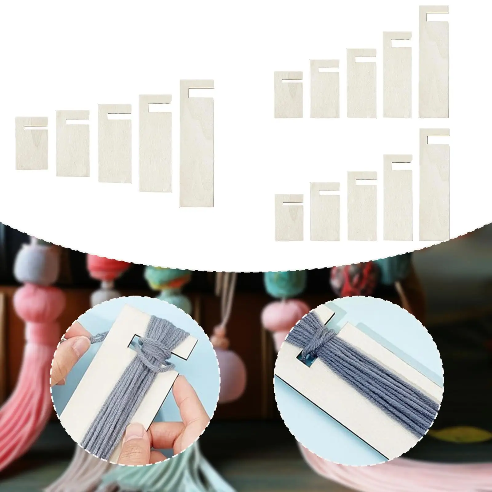 Fabricante de borlas de madera, telar de borlas, accesorios de ganchillo, fabricación de borlas para pendientes, llaveros