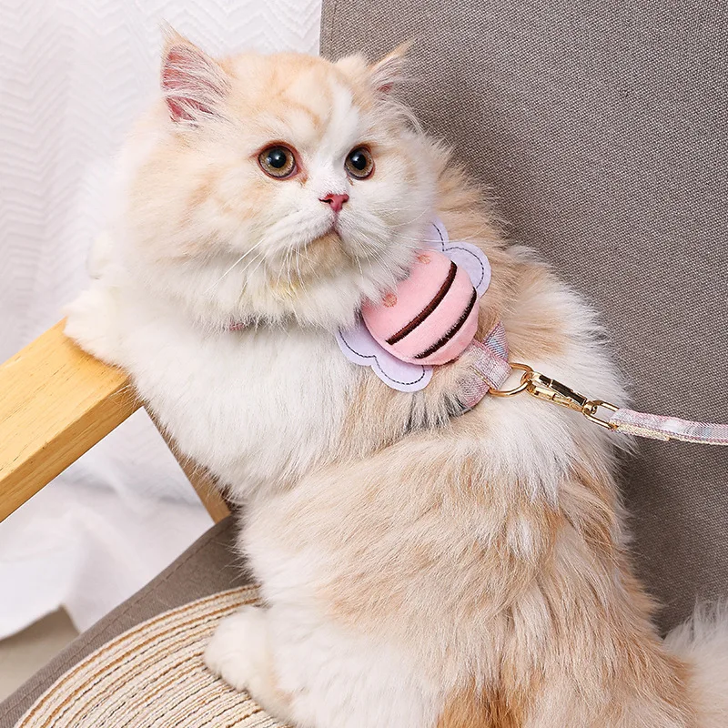 Juego de arnés y correa ajustables para perros y gatos, arneses para mascotas para caminar para animales pequeños, gatos, conejos, mascotas, suministros de accesorios - imagen 4