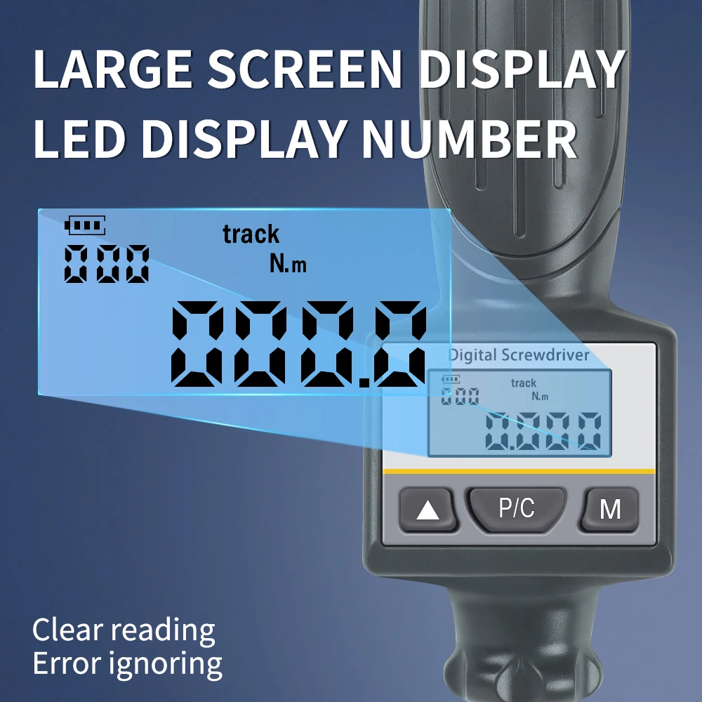 Llave dinamométrica DNS-8N.m con pantalla LCD, destornillador dinamométrico Digital, controlador de torsión preestablecido, Kit de reparación de vehículos de bicicleta con cabezal de 10 lotes - imagen 3