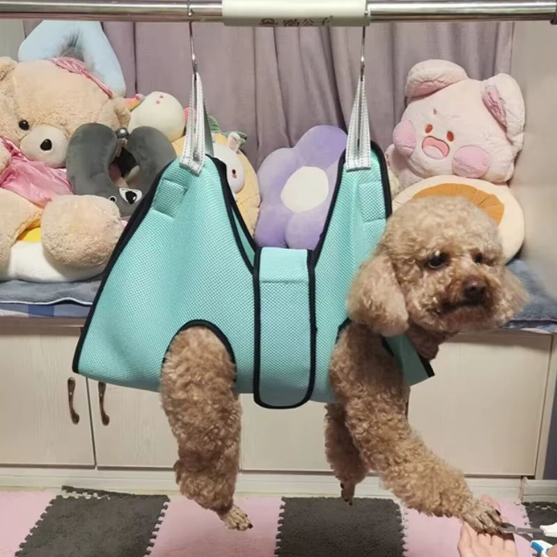 Hamaca ajustable arnés cortauñas suave para relajación gatos y perros