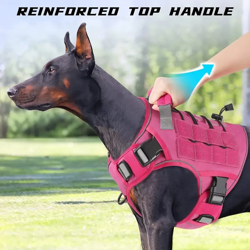 Arnés anti tirones ajustable para perros grandes con asa reflectante - imagen 5
