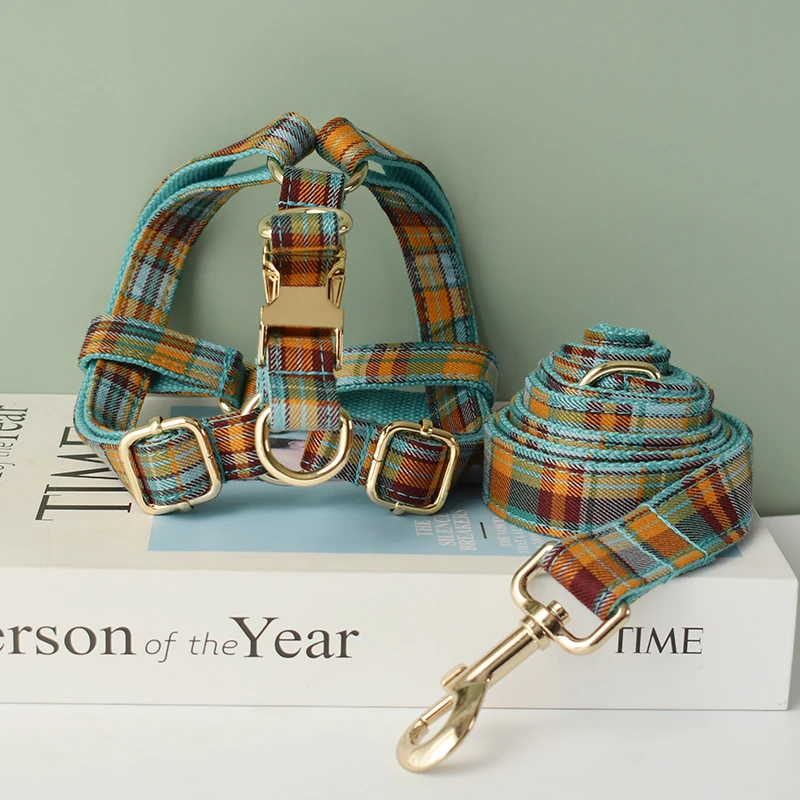 Arnés con diseño de rejilla para perros pequeños, medianos y grandes, con etiqueta de identificación y nombre grabado gratis, collares de Navidad para Chihuahuas, 13 - imagen 4