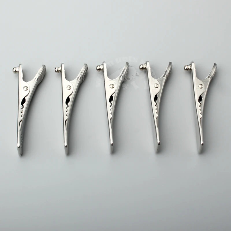 Clip de cocodrilo veterinario ECG/EKG, electrodos reutilizables para animales, mascotas, perros y gatos, para Cable a presión, equipo veterinario - imagen 3