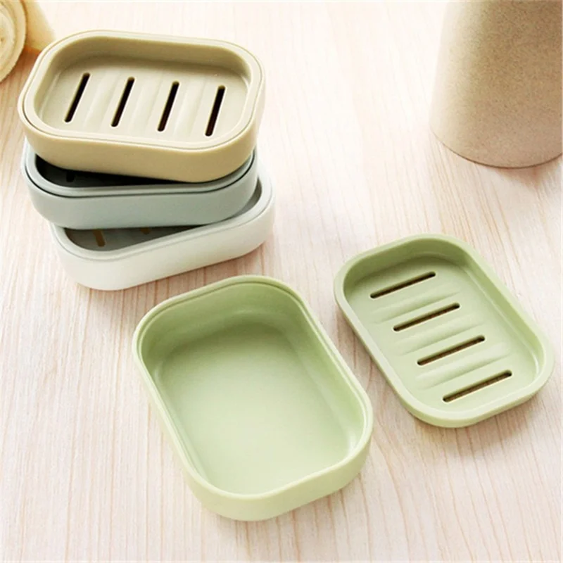 New Bathroom Dish Plate Case Home Shower Travel Hiking Holder Container Soap Box Plastic Soap Box Dispenser Soap Rack - imagen 2