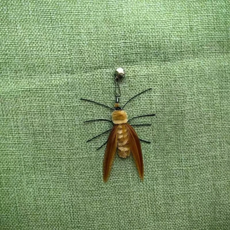Simulation Insects Cat Teasing Stick Replacement Head Toy Mosquitoe Moth Flower cow Shape Pet Toys - imagen 3