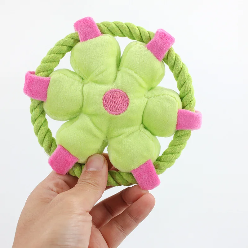 Juguete para perros con cuerda, juguete interactivo para masticar de entrenamiento para limpieza de dientes y molares, suministros duraderos para mascotas, juguete para aliviar el aburrimiento - imagen 3