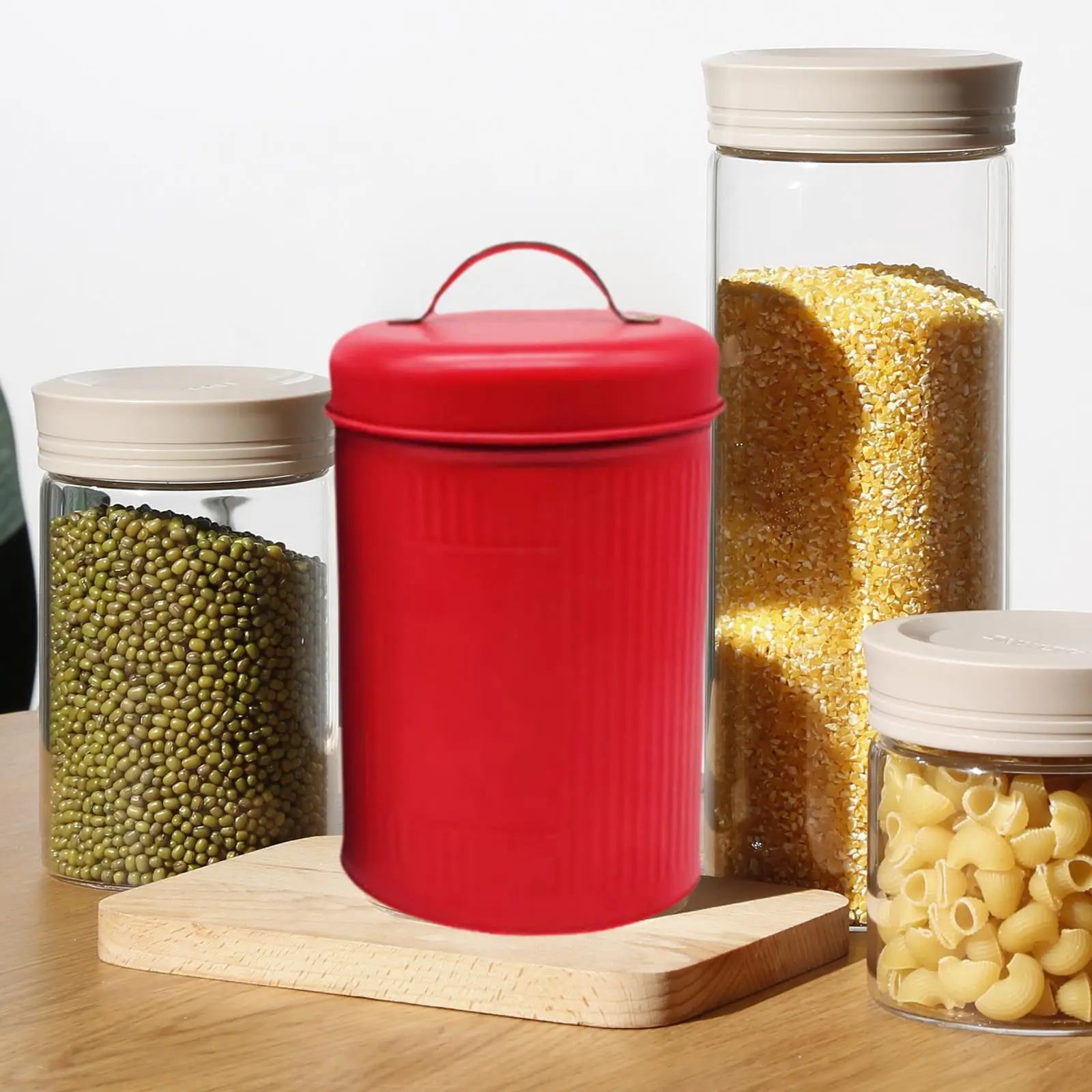 Dog Treat Container Airtight Sturdy Tank Dog Cookie Jar Canister Pet Food