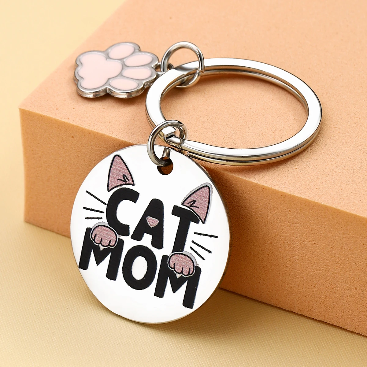 Llavero de regalo Cat Mom: ideal para el día de la madre, Navidad, Acción de Gracias y cualquier día festivo, perfecto para dar a los amigos