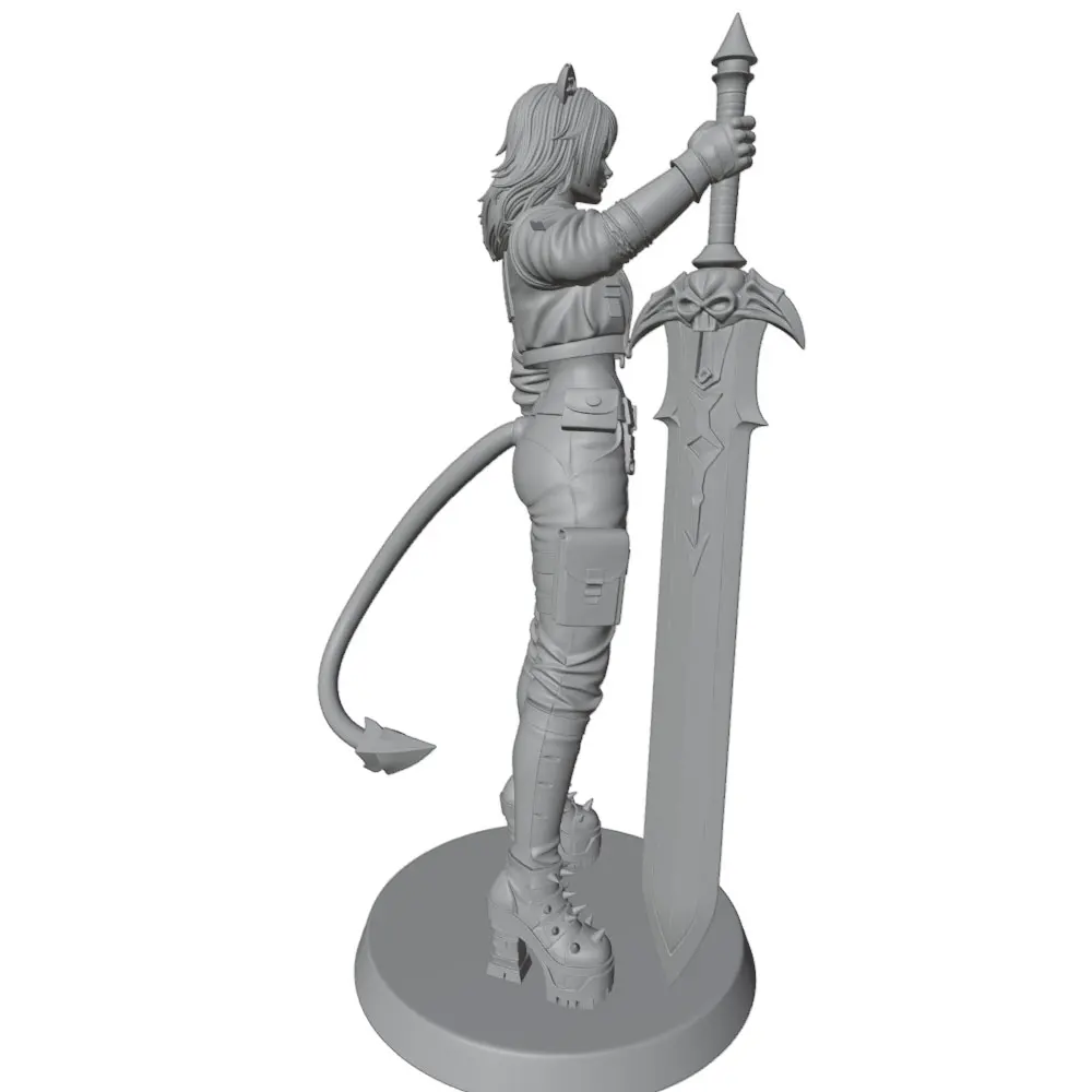 Kit resina guerrera femenina 3D hazlo tú mismo sin montar ni pintar - imagen 2