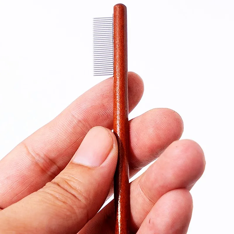 Dog Comb Mini Tears Puppy Brush Pet Grooming Wooden Dog Brush Dense Combs for Cat Eye Mouth Hair Cleaning Comb Pet Hair Remover - imagen 5