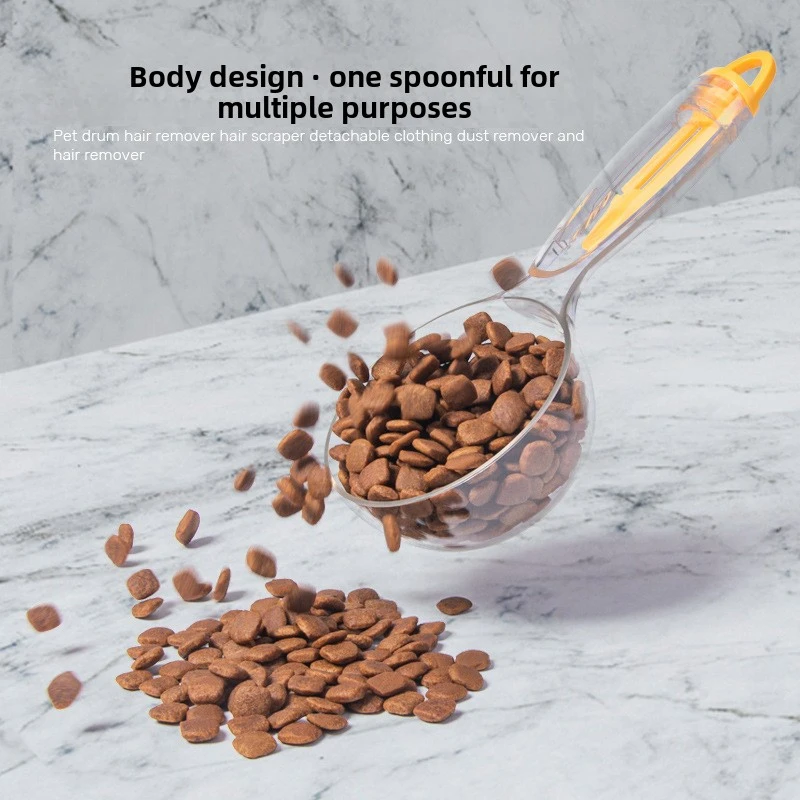 Taza de comida para mascotas para perros y gatos, tazón de alimentación, báscula de cocina, cuchara medidora, taza portátil con escala, suministros transparentes de alimentación