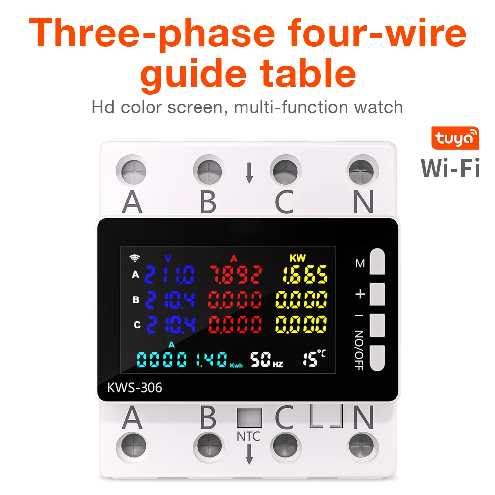 Medidor de potencia WiFi para accesorios gatos y perros 85-290V