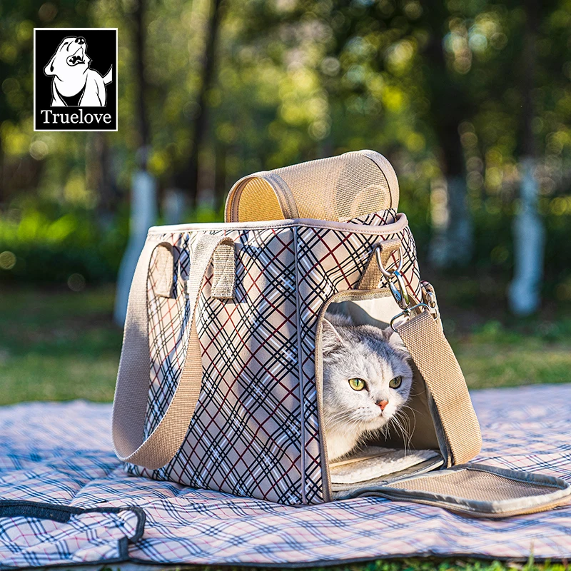Truelove-mochila transportadora expandible para cachorros y gatos, perros pequeños con colchón de felpa extraíble, malla transpirable espaciosa TLX5172 - imagen 4