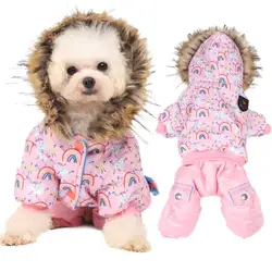 Ropa de invierno abrigo 3 capas con capucha para gatos y perros