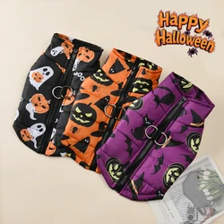 Abrigo estampado calabaza para perros pequeños y medianos