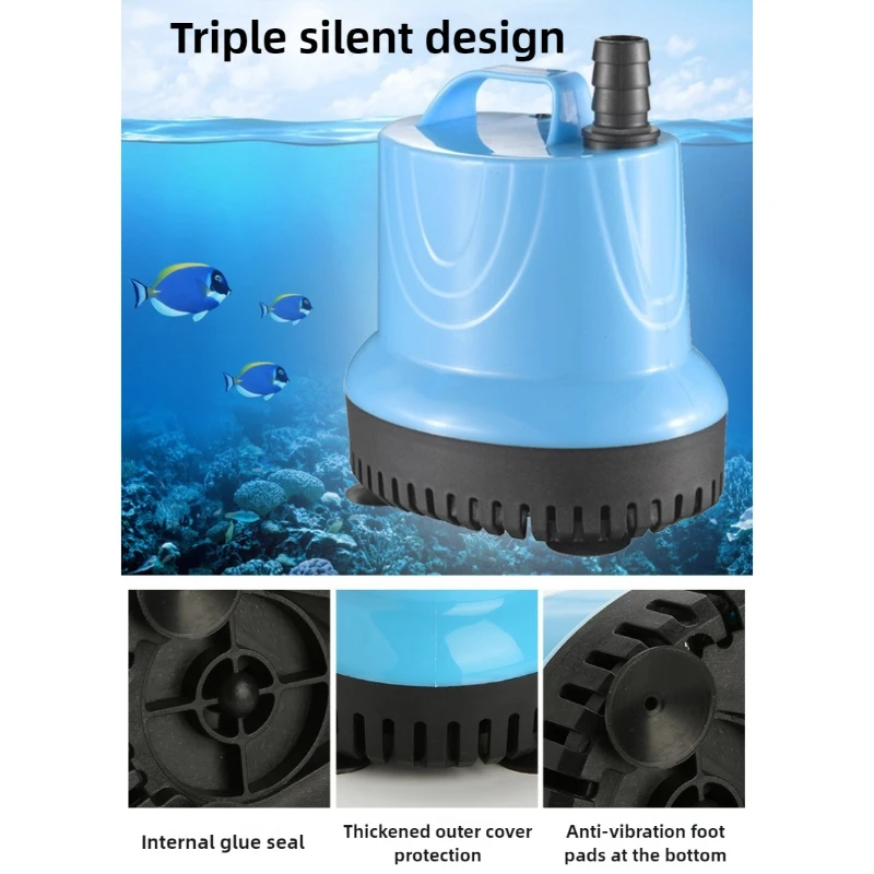 Bomba de agua para pecera, protección impermeable, bomba sumergible, peceras, acuario, estanque silencioso, accesorios, suministros para pecera - imagen 4