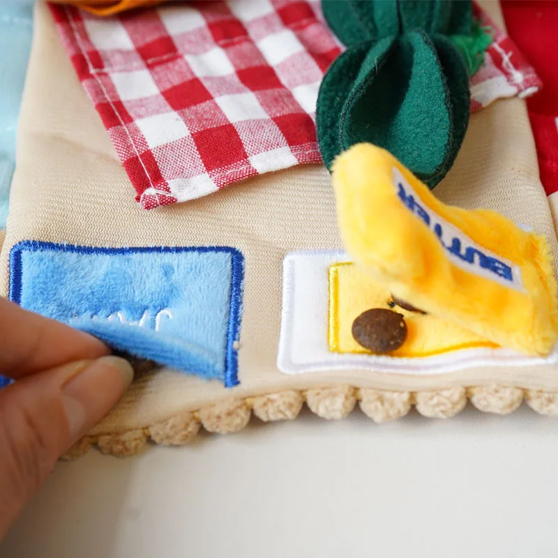 Juguete de peluche para mascotas, caja de Picnic, conjunto de croissant, juguete para mascotas BB llamado, comida oculta, juguetes interactivos para perros pequeños, accesorios para cachorros - imagen 4