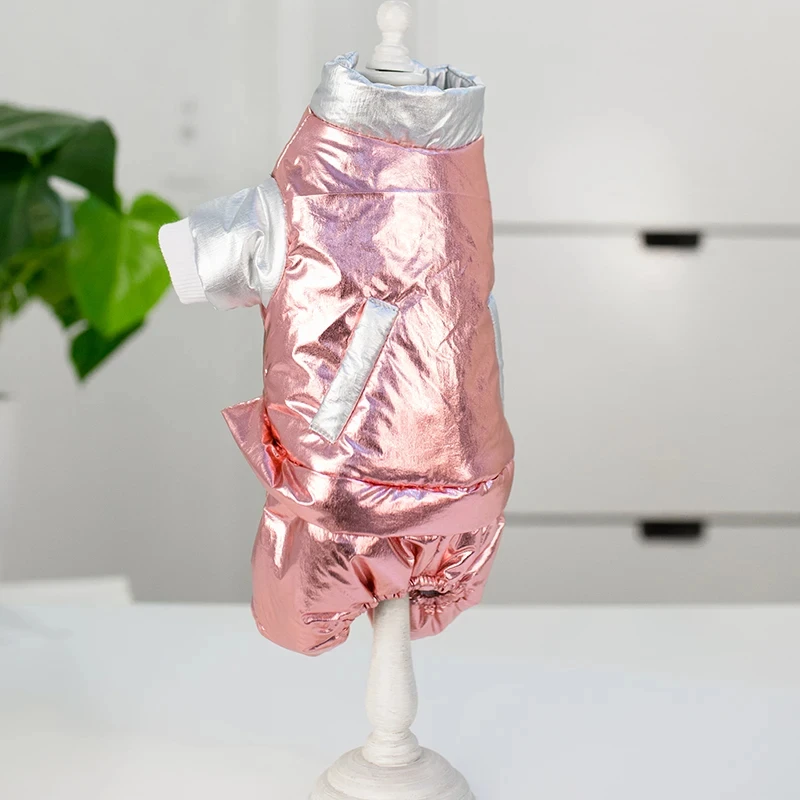 Ropa de invierno para perros pequeños, monos impermeables a prueba de viento para perros, mono, abrigo cálido para cachorros, chaqueta, trajes para Chihuahua Yorkie - imagen 2