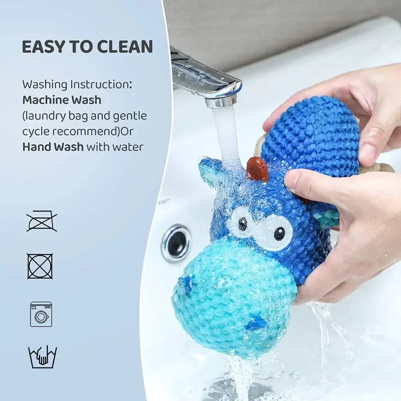 Juguetes chirriantes para perros medianos y grandes, juguetes para masticar para perros grandes con cuerda, accesorios para perros con forma de animales, suministros para mascotas - imagen 4