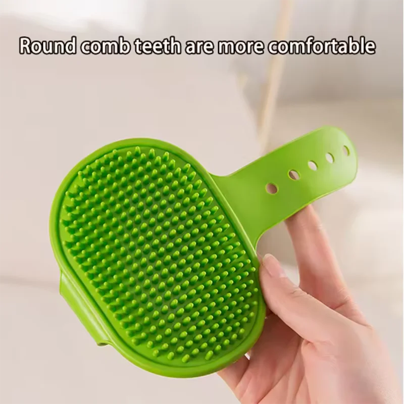 Cepillo de goma suave para perros, cepillo de baño para gatos, guante de goma, cepillo de masaje para el cuidado de la piel del pelo, suministros de baño para perros y gatos - imagen 2