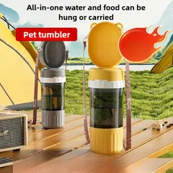 Dispensador de agua para perros colgante portátil antihuellas paseos