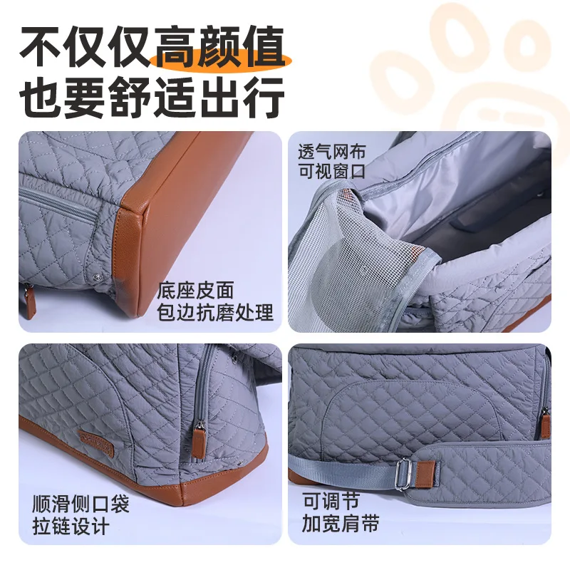 Bolsa de transporte acolchada ultraligera para gatos de viaje