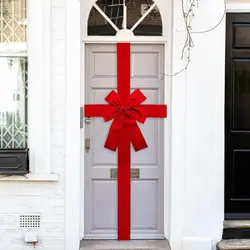 Cinta lazo navideña colgante para puerta – Decoración versátil hogar