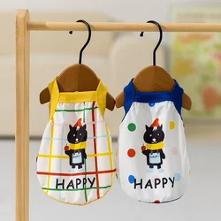 Chaleco verano seda para cachorro – Fresco con oso adorable