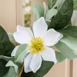 Guirnalda floral decorativa blanca con vid natural para gatos y perros