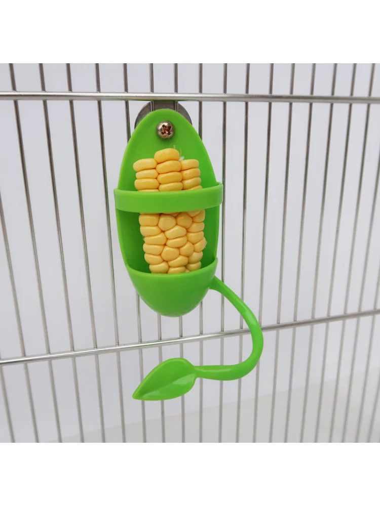 Alimentador de comida para loros, marco de percha para pájaros, divertido juguete de alimentación para loros, suministros de plástico para mascotas, juguetes de alimentación para loros - imagen 5