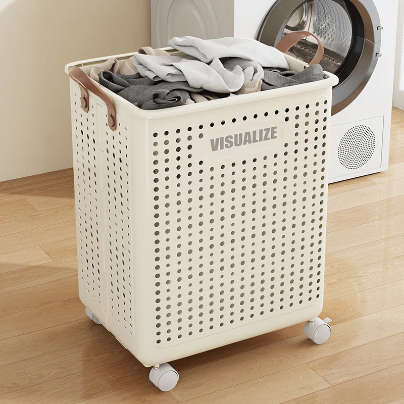 Cesto de ropa plegable con ruedas – Organizador portátil - imagen 2