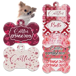 Medalla identificación corazón antipérdida para gatos y perros