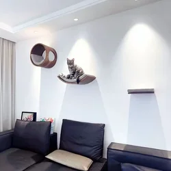 Estantes de pared de madera para gatos, árbol para gatos montado en la pared con Pedal de hamaca rascador de Sisal para juego de gatitos