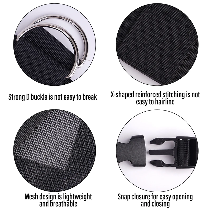 Eslinga de pesaje para animales pequeños, eslinga de pesaje para pantorrillas, longitud de correa ajustable duradera negra para pesar pantorrillas, corderos, cabras, bebés - imagen 4