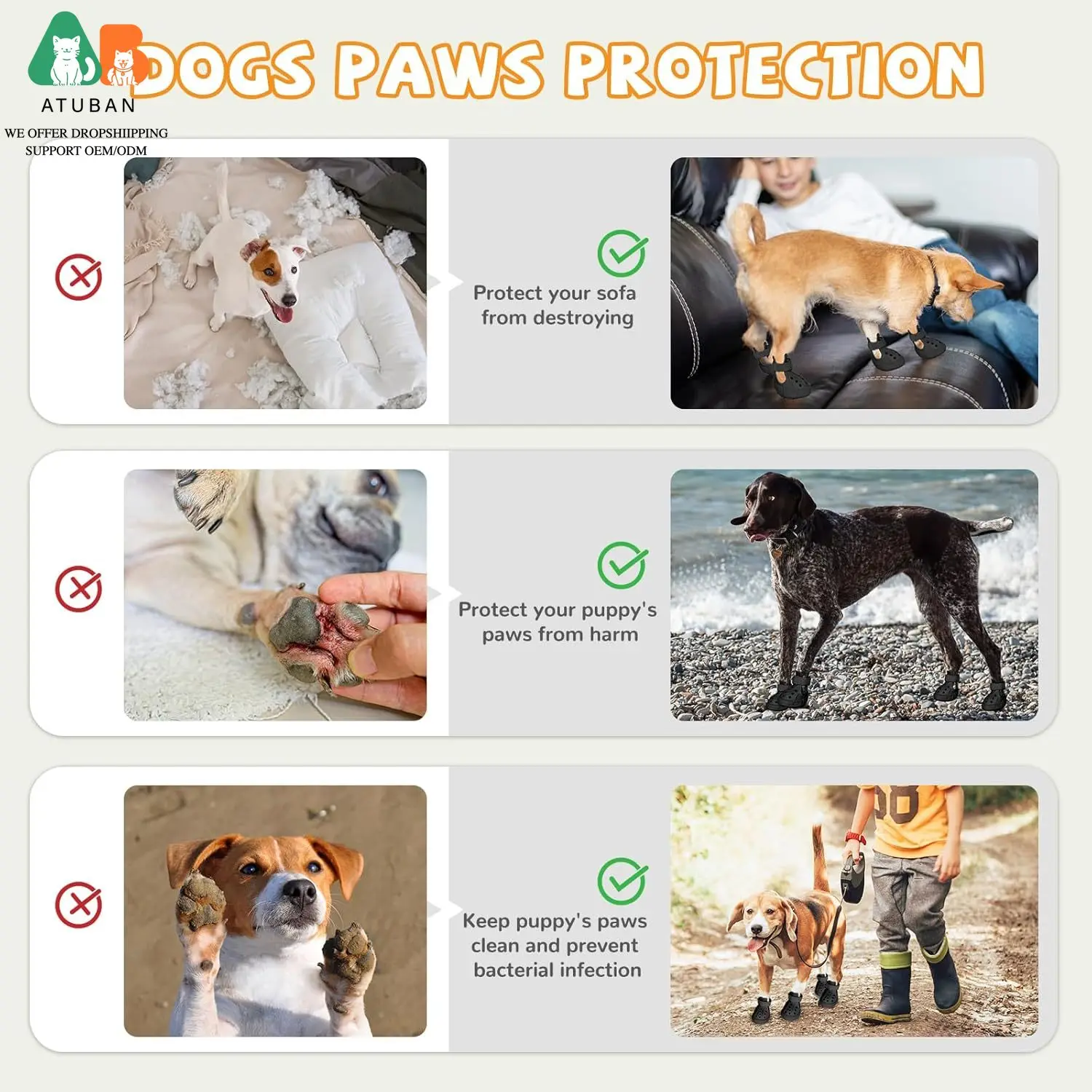 Botas para perros impermeables y transpirables para pavimento caliente - imagen 5