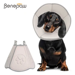 Collar de cono anti lamido postcirugía cómodo para perros y gatos