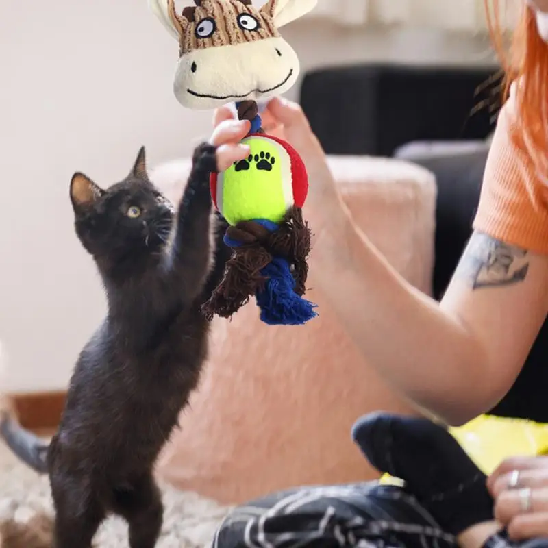 Juguetes para masticar para cachorros, juguete interactivo de pana para morder y moler con tenis, de algodón y cuerda, para perros y gatos - imagen 4