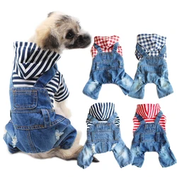 Mono vaquero para perros pequeños - ropa vaquera de primavera ligera