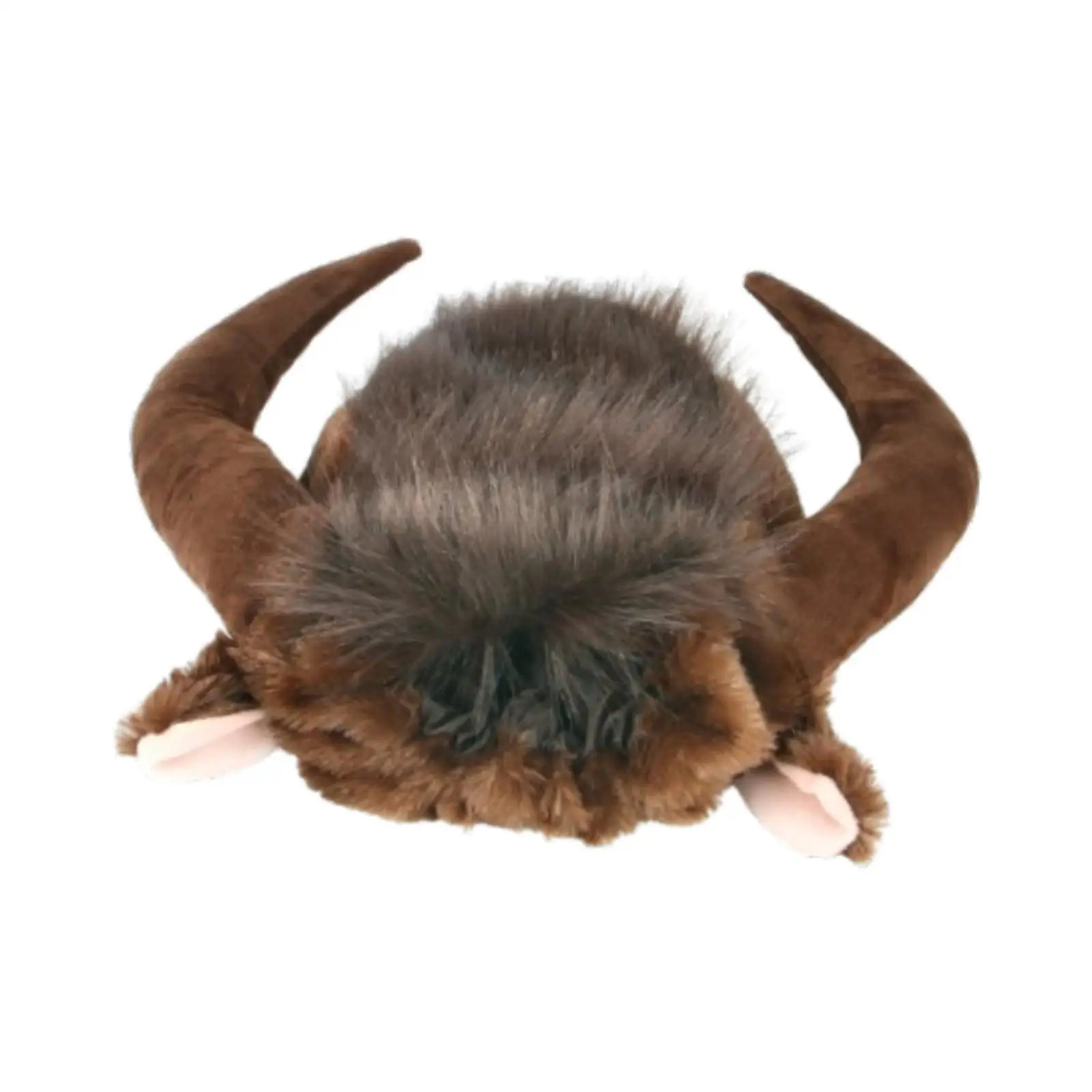 Perro, gorro de vaca novedoso para perros, disfraz de vaca para perros, sombrero de vaca de peluche para mascotas con buey, para exteriores - imagen 4