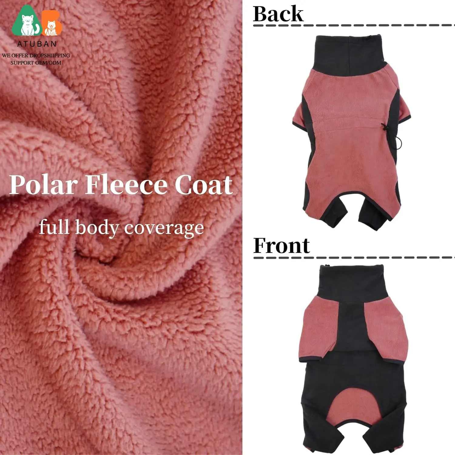 Abrigo de lana invierno para perros – Chaqueta cortavientos - imagen 4
