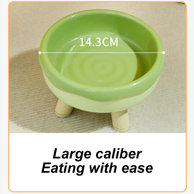 Cuenco de base alta para mascotas con forma de Donut, bonito cuenco para gatos, perros, agua potable, cuenco de agua antivuelco, protege la columna Cervical, cuenco de comida, 1 ud. - imagen 4